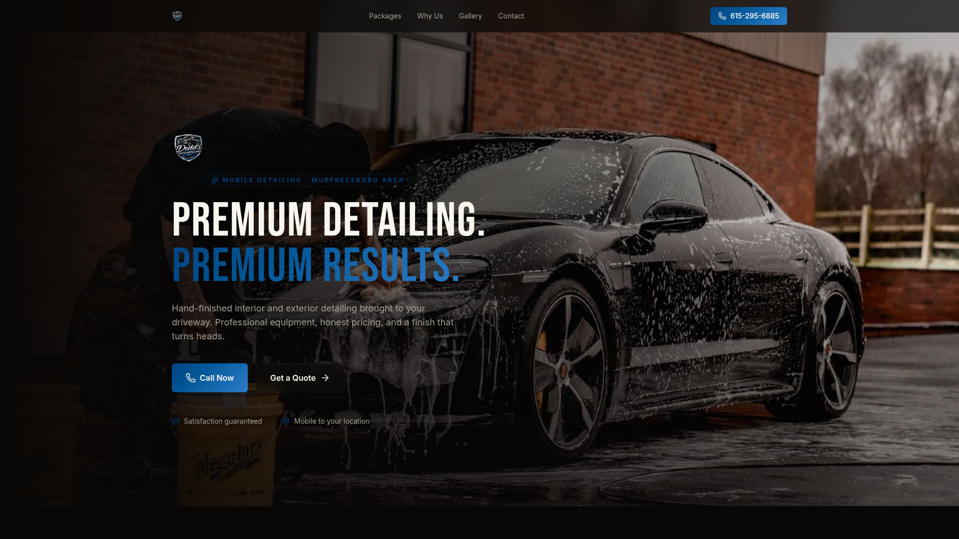 Dodd's Auto Detailing website
