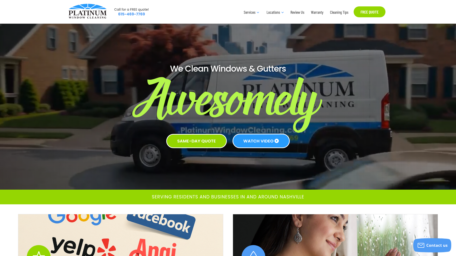 Platinum Window Cleaning website